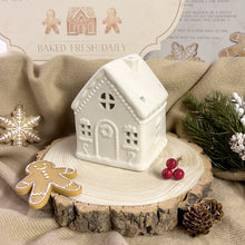 Load image into Gallery viewer, Gingerbread House Tealight Holder with Gingerbread Scented Tealights