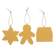 Load image into Gallery viewer, Set of 3 Hanging Gingerbread Decorations