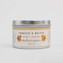 Load image into Gallery viewer, Tobacco & Nectar Tin Candle
