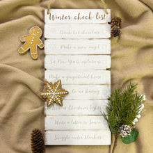 Load image into Gallery viewer, Winter Checklist Wooden Sign