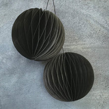 Load image into Gallery viewer, Pair of Paper Baubles - Black