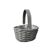 Load image into Gallery viewer, Grey Woven Lined Basket