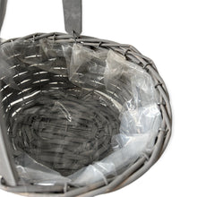 Load image into Gallery viewer, Grey Woven Lined Basket