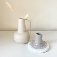 Load image into Gallery viewer, Sass & Belle Grey Glaze Candlestick Holder