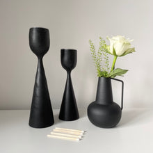 Load image into Gallery viewer, Black Wooden Tealight Holders