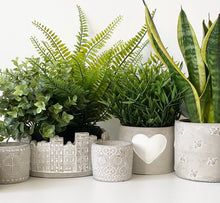 Load image into Gallery viewer, Building Design Cement Planter - Round
