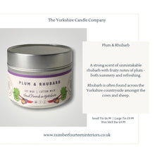 Load image into Gallery viewer, Plum & Rhubarb Tin Candle