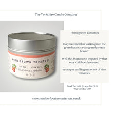 Load image into Gallery viewer, Homegrown Tomatoes Tin Candle