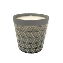 Load image into Gallery viewer, Chevron Soy Candle Pot - Vintage Garden