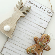 Load image into Gallery viewer, Winter Checklist Wooden Sign