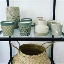 Load image into Gallery viewer, Chevron Soy Candle Pot - Vintage Garden