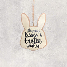 Load image into Gallery viewer, Bunny Kisses &amp; Easter Wishes Wooden Hanger
