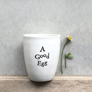 Porcelain Egg Cup - A Good Egg