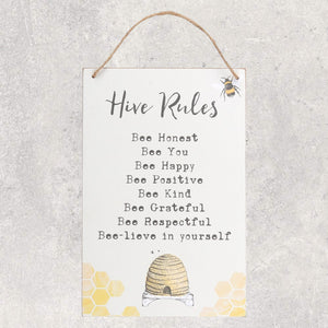 Hive Rules Sign