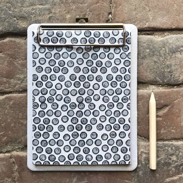 Mini Clipboard with Notepad - Painted Dots