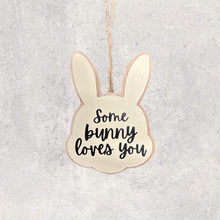 Load image into Gallery viewer, Some Bunny Loves You Wooden Hanger

