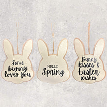 Load image into Gallery viewer, Bunny Kisses &amp; Easter Wishes Wooden Hanger
