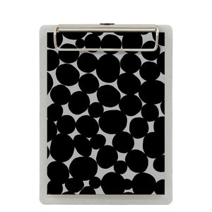 Mini Clipboard with Notepad - Black Pebbles