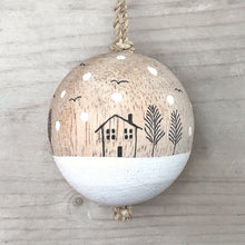 Load image into Gallery viewer, Wooden Bauble - Snowy House
