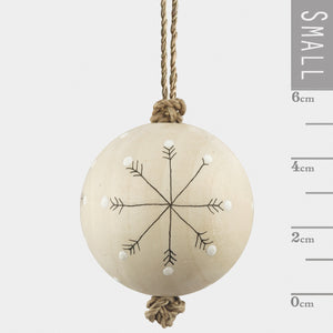 Wooden Bauble - Snowflake