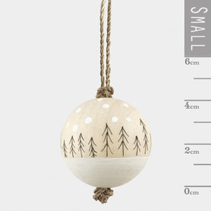 Wooden Bauble - Winter Trees