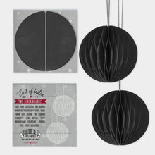 Load image into Gallery viewer, Pair of Paper Baubles - Black
