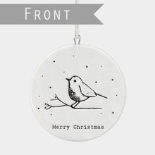 Load image into Gallery viewer, Flat Porcelain Bauble - Robin
