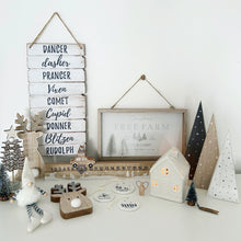 Load image into Gallery viewer, Reindeer Names Wooden Sign
