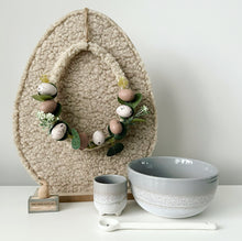 Load image into Gallery viewer, Boucle Egg on Wooden Stand
