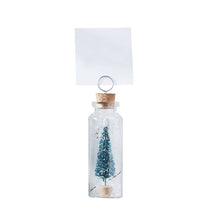 Load image into Gallery viewer, Ginger Ray Glass Bottle with Mini Tree Place Card Holders
