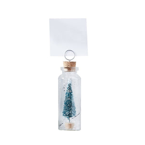 Ginger Ray Glass Bottle with Mini Tree Place Card Holders