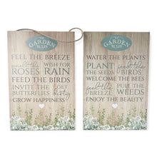 Load image into Gallery viewer, Garden Rules Wooden Plaque
