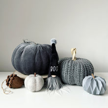 Load image into Gallery viewer, Grey Knitted Pumpkin
