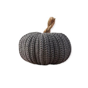 Grey Knitted Pumpkin
