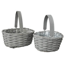 Load image into Gallery viewer, Grey Woven Lined Basket
