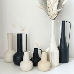 Medium Metal Vase - Black