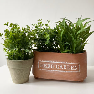 Sass & Belle Herb Garden Terracotta Trough Planter