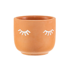 Load image into Gallery viewer, Terracotta Eyes Shut Planter
