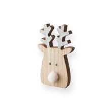 Load image into Gallery viewer, Wooden Reindeer with Pom Pom Nose
