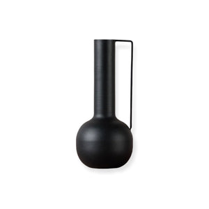 Medium Metal Vase - Black