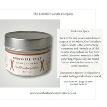 Load image into Gallery viewer, Yorkshire Spice Tin Candle
