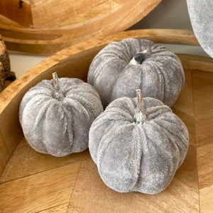 Velvet Pumpkin Set - Grey